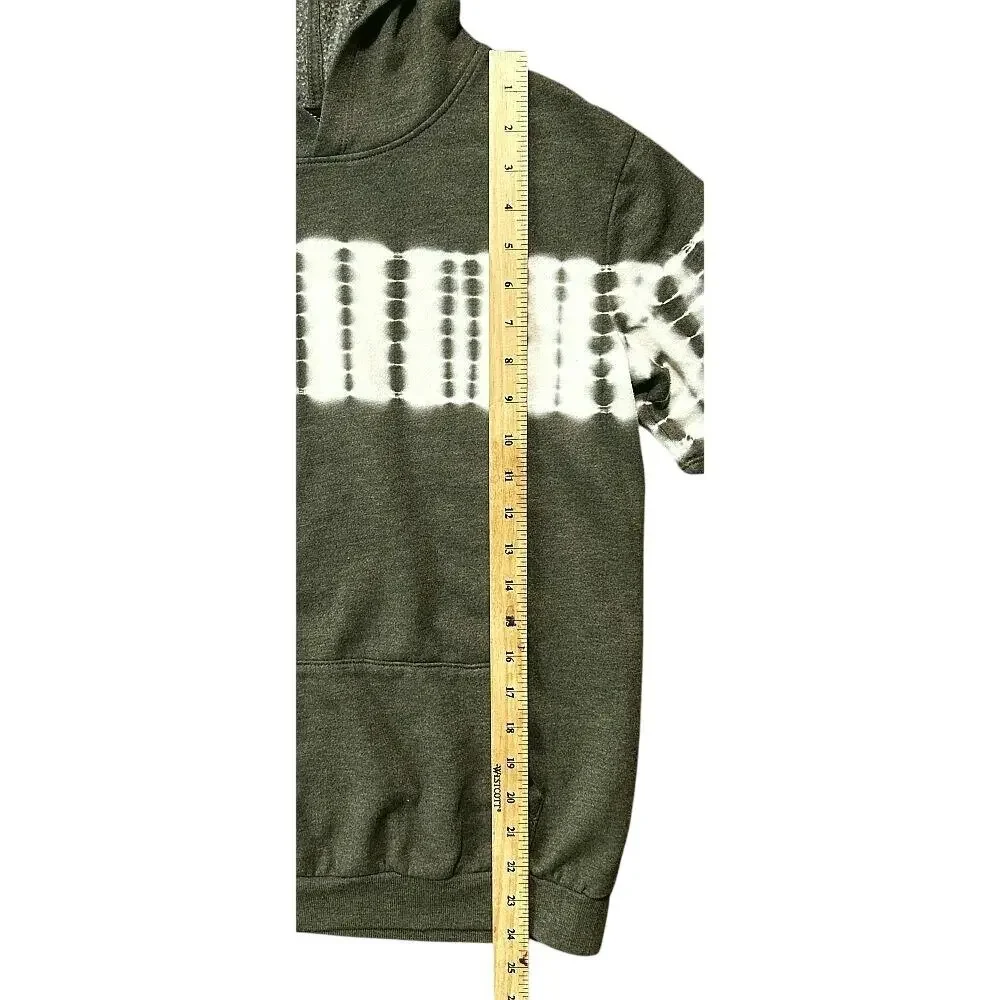 Art Class Tie-Dye Short Sleeve Grayish Green Hoodie Sweatshirt Boy's 12/14